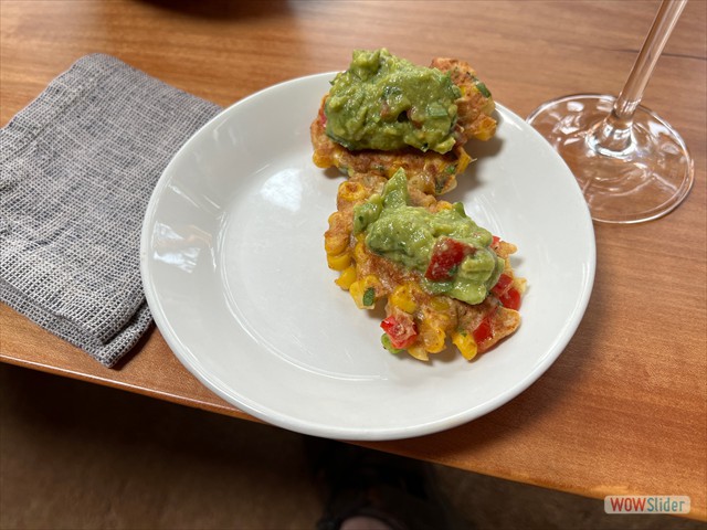 Corn Fritters and Guacamole
