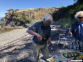 Pouring bubbly from a topless bottle