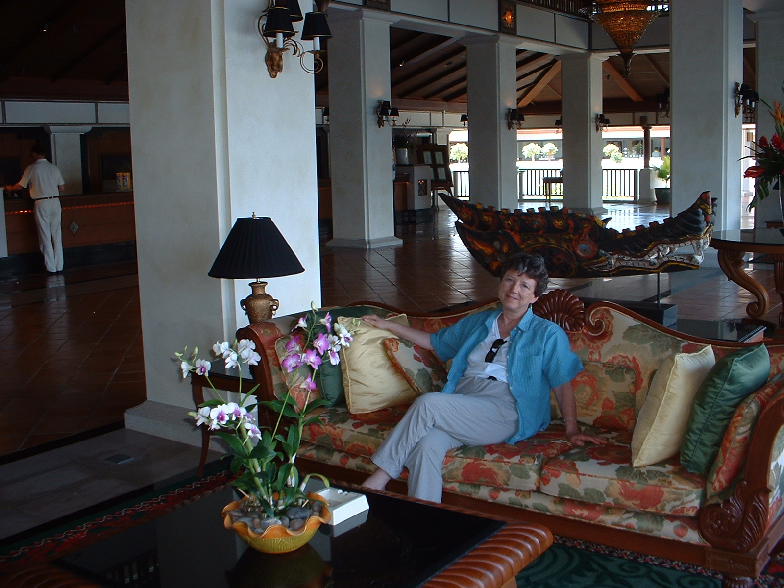 Steph in the Marriott Phuket lobby Steph in the Marriott Phuket lobby