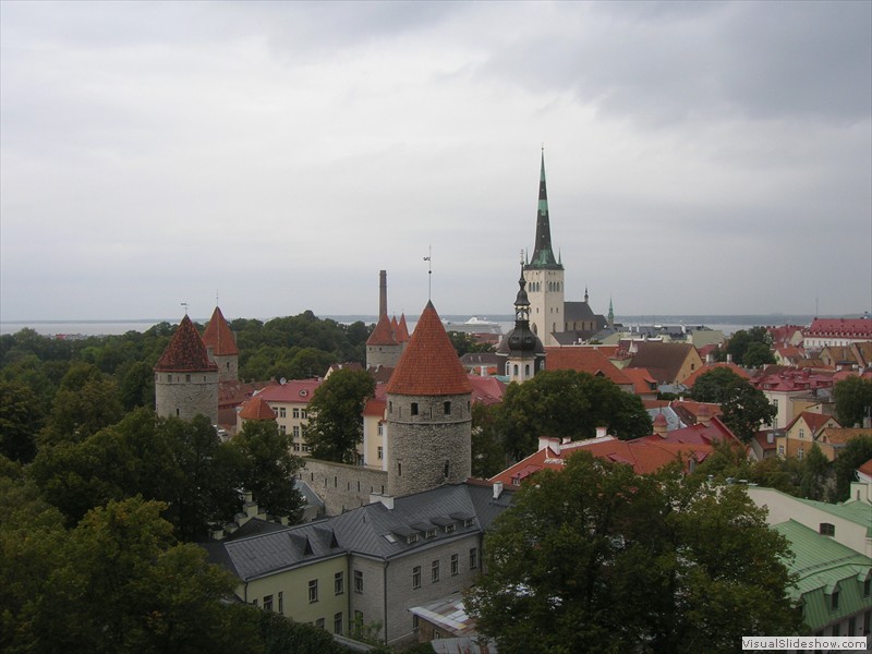 Tallinn - lower city from the upper