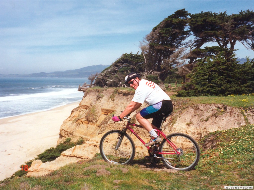 Ian on the Half Moon Bay bike route