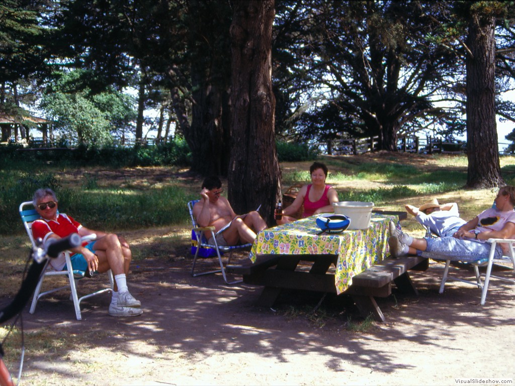 Relaxing at the campground