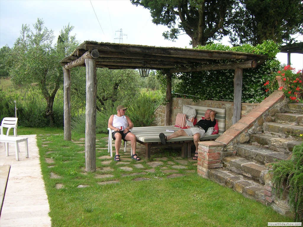 Alan and David near the Valle Ambra pool