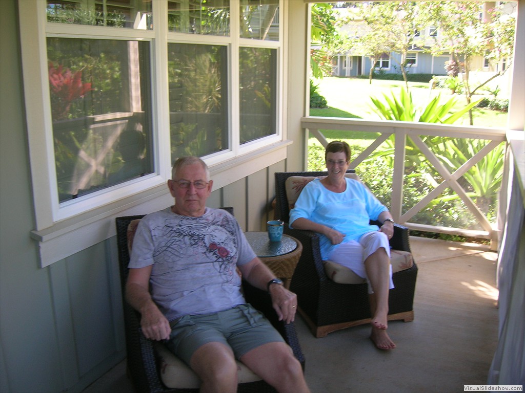 Alan and Elspeth in Princeville condo