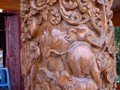 elephant carving close up