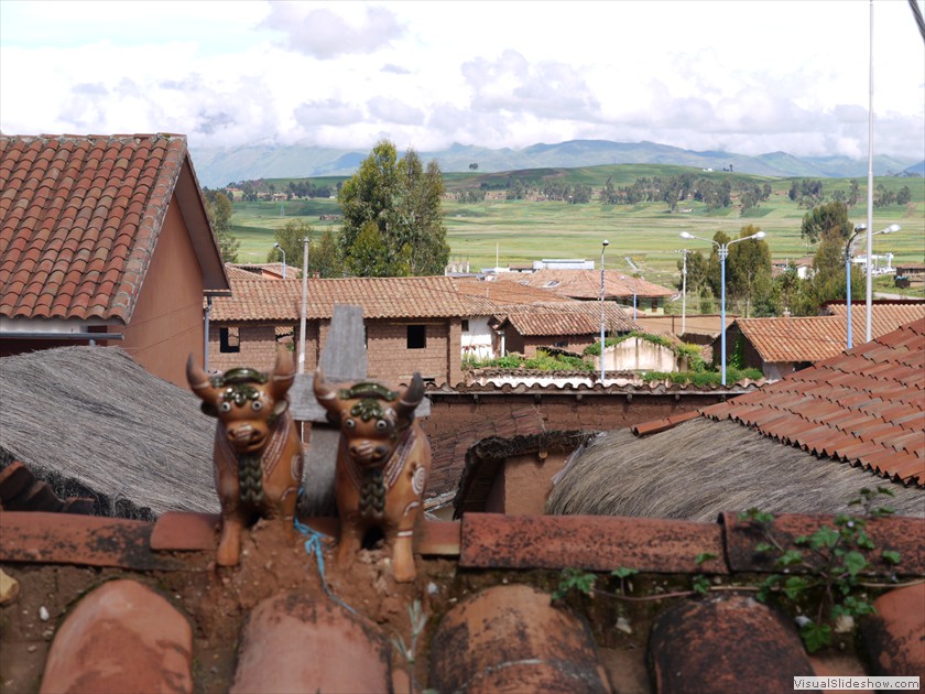 Peruvian totems on almost all rooves