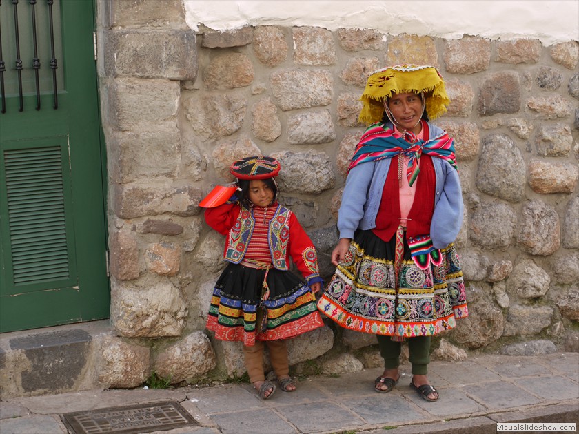 Locals pose for money