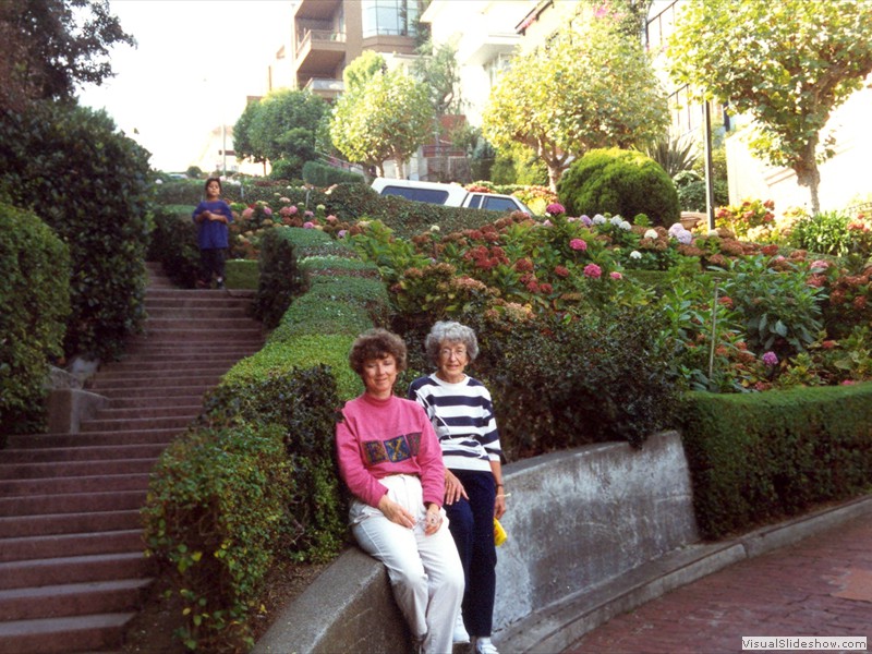 Steph and mother, Lombard St, SF
