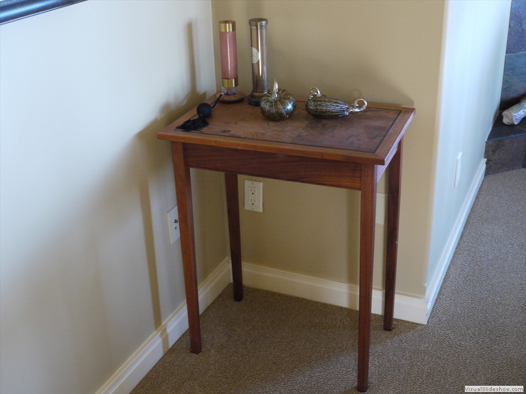 Black Walnut table with Walnut burl inset