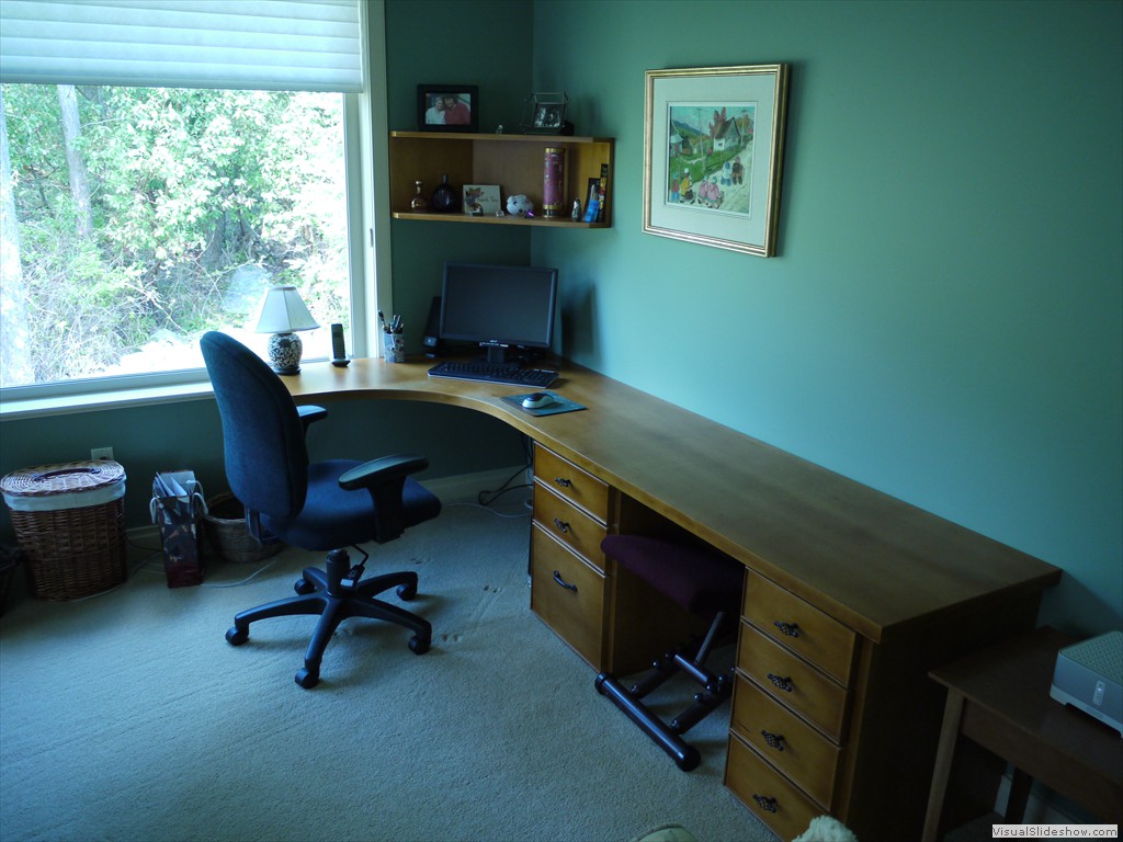 Steph's desk, dye tinted maple