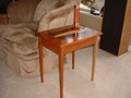 Bubinga table with Santos Palisander Rosewood inlay