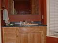 Lower guest bathroom vanity, maple